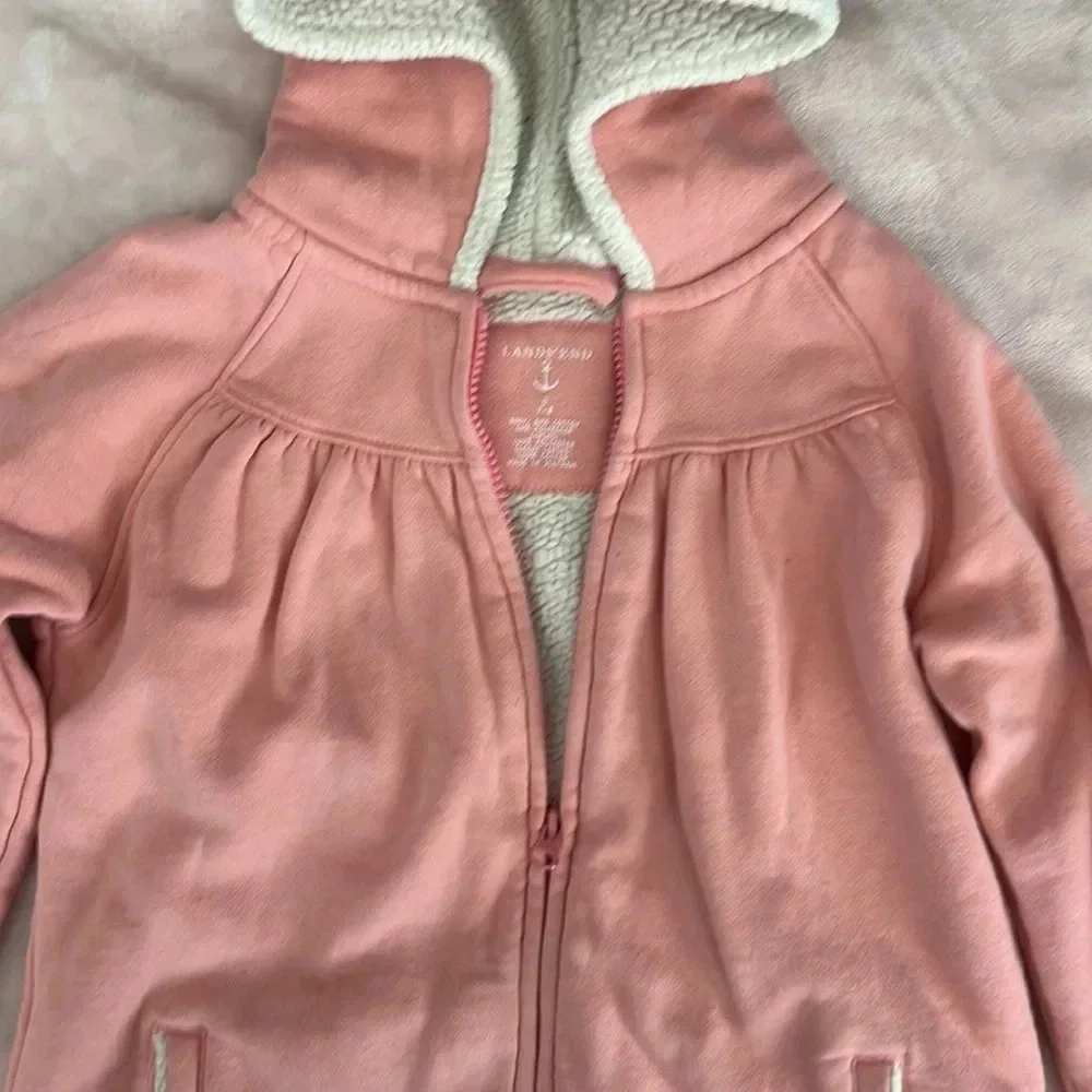 Lands end jacket (fleece interior), girls size 7-8